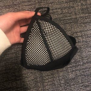 Triangl top size small black mesh top